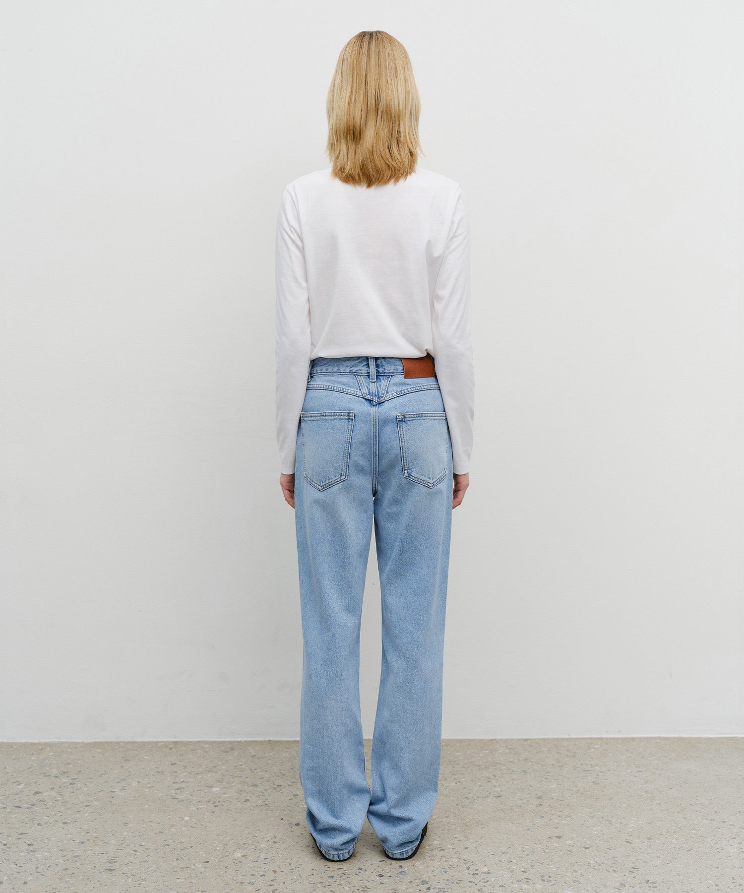 Marithe & Francois Girbaud - Slim Straight Denim Pants (Light Blue) product image 5 | TRAB K-Fashion Australia