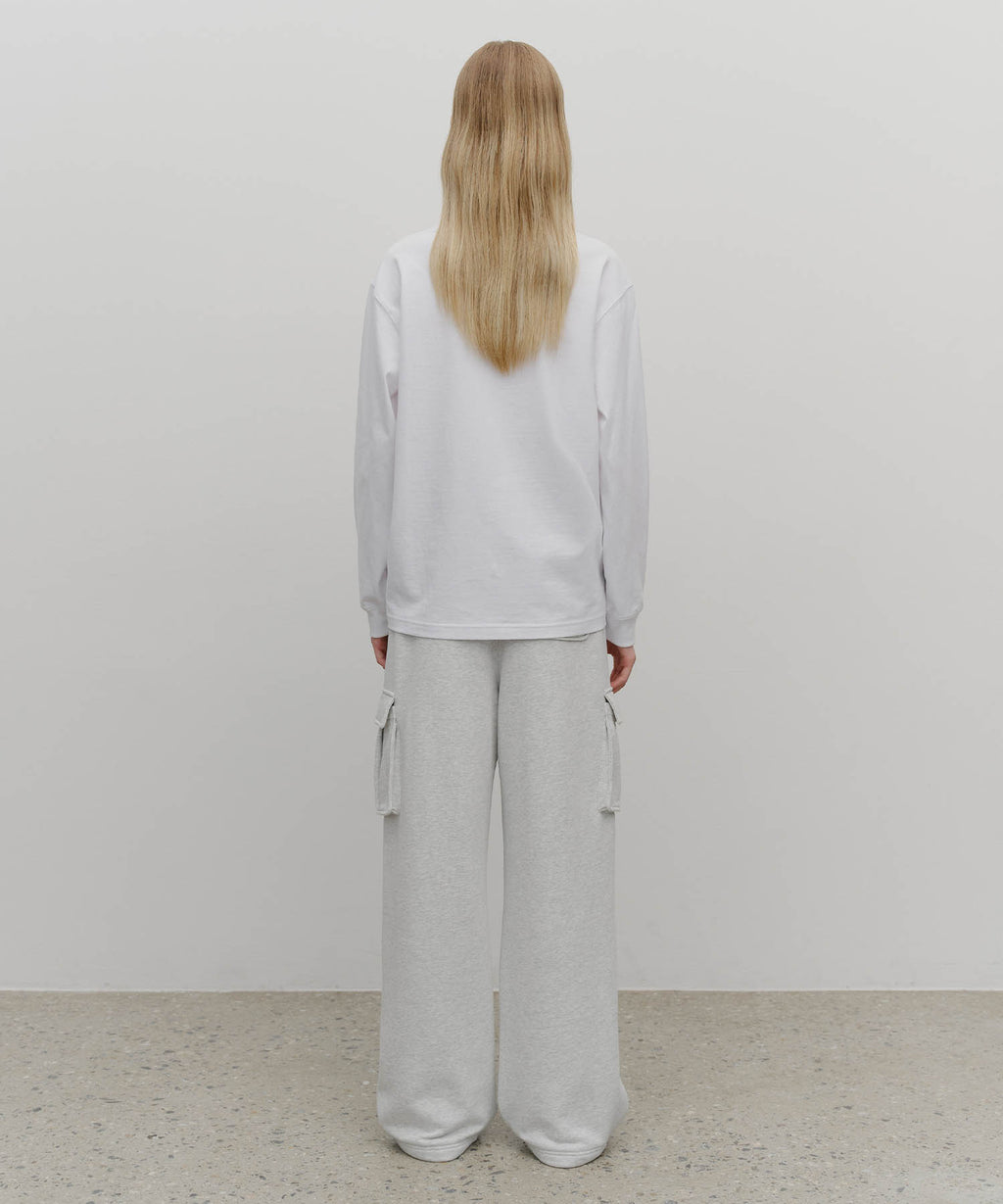 Marithe & Francois Girbaud - Classic Logo One Tuck Cargo Sweat Pants (Light Heather Gray) product image 5 | TRAB K-Fashion Australia