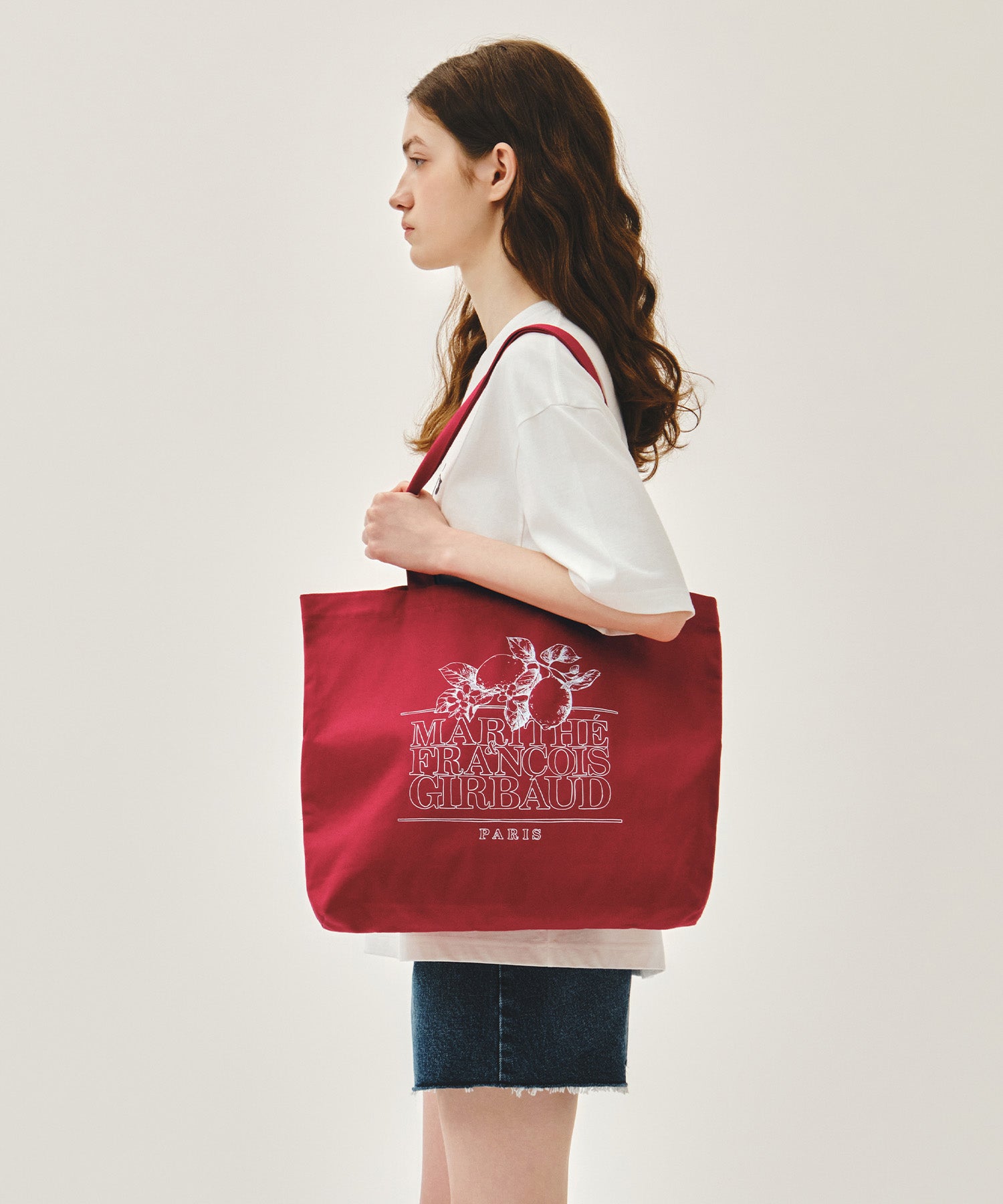 Marithe & Francois Girbaud - Lemon Classic Logo Eco Bag (Red) product image 5 | TRAB K-Fashion Australia