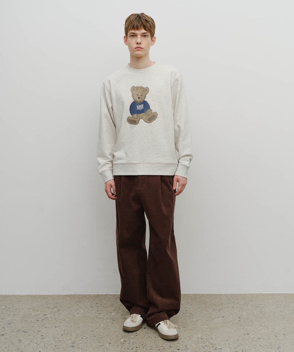 Marithe & Francois Girbaud - Doodle Bear Sweatshirt (Oatmeal) product image 5 | TRAB K-Fashion Australia