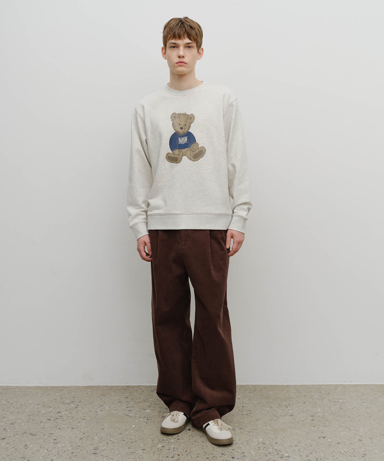 Marithe & Francois Girbaud - Doodle Bear Sweatshirt (Oatmeal) product image 5 | TRAB K-Fashion Australia