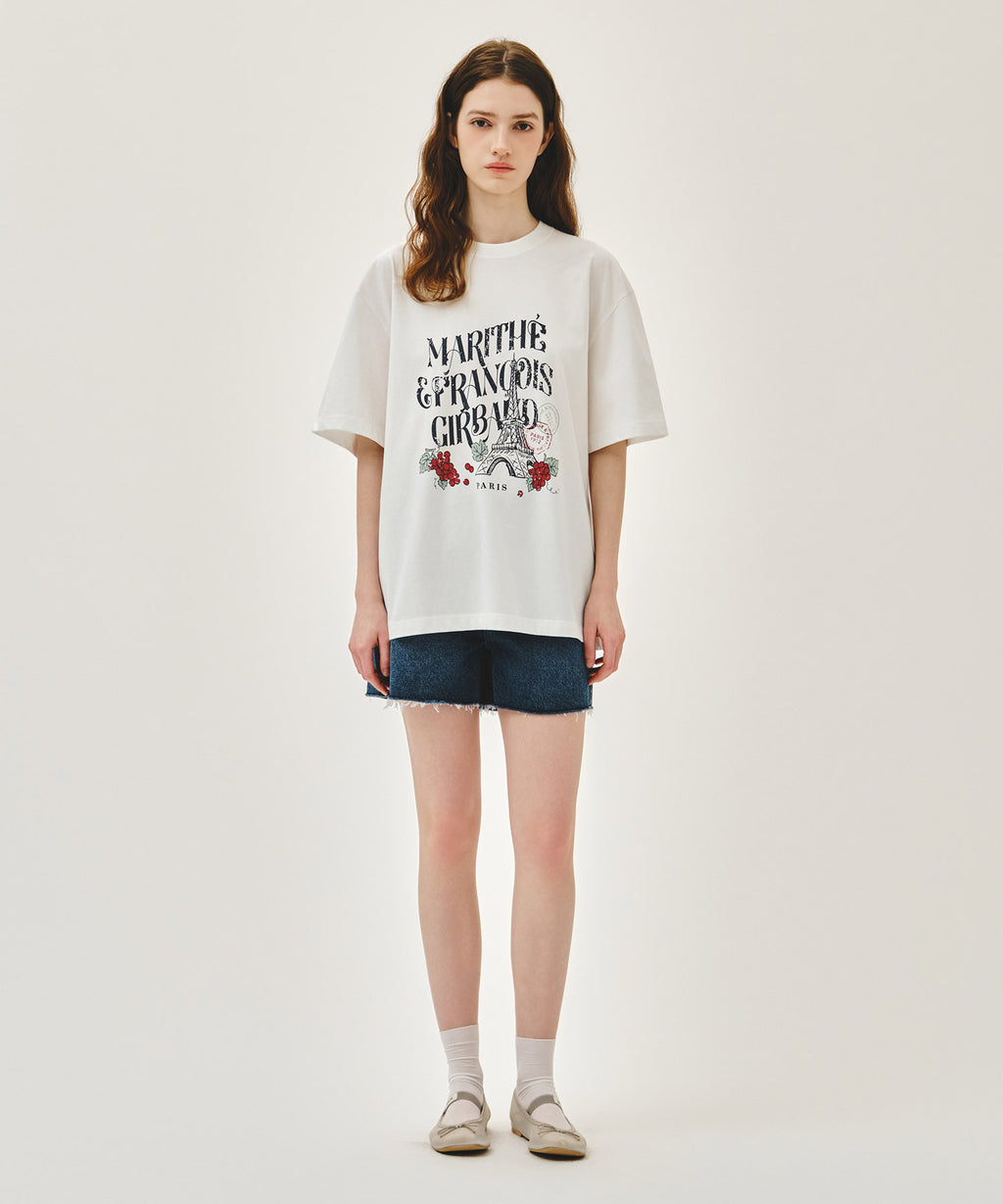 Marithe & Francois Girbaud - Vintage Eiffel Tower Logo Oversized Tee (White) product image 5 | TRAB K-Fashion Australia