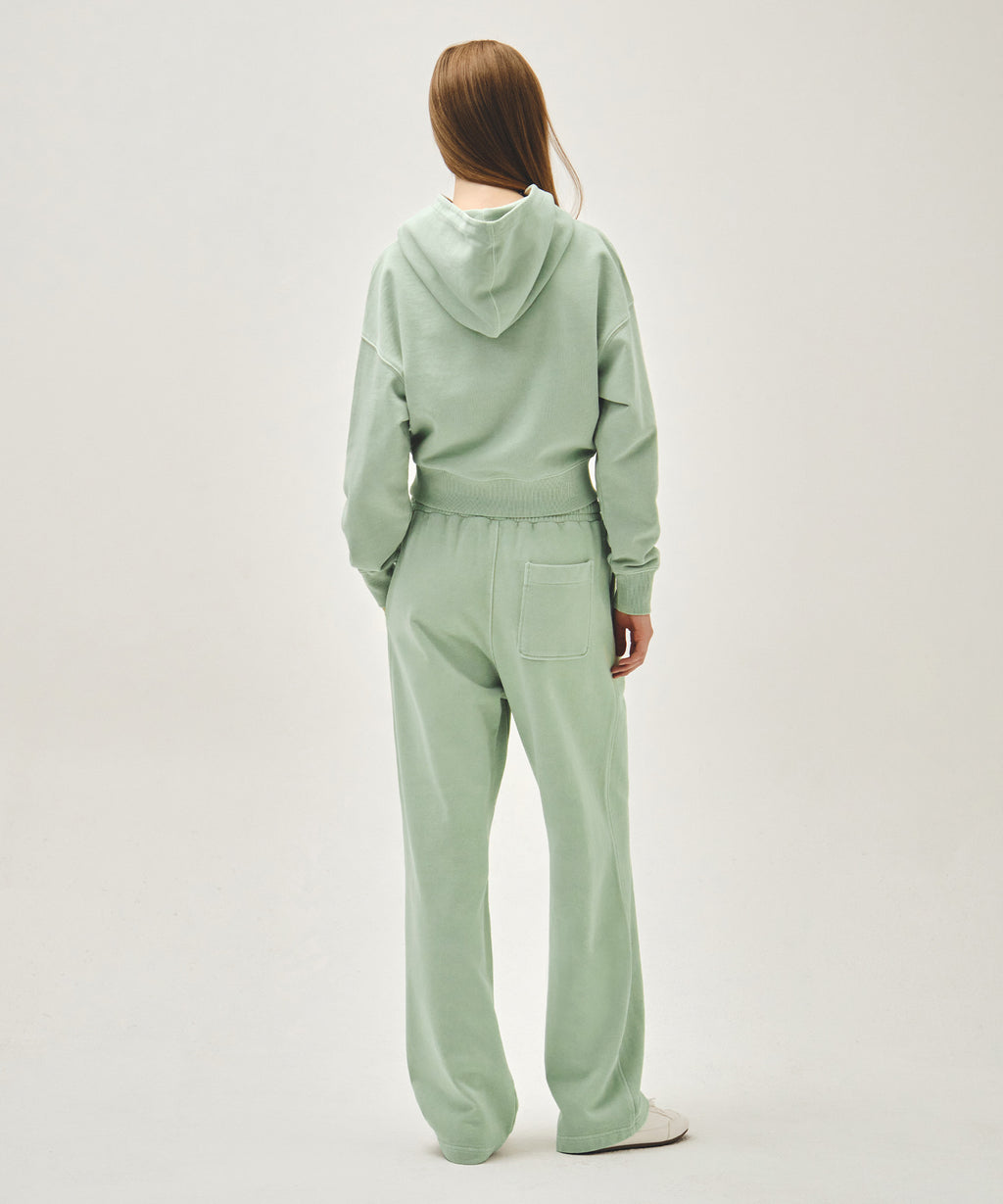 Marithe & Francois Girbaud - Outline Classic Logo Dyeing Tuck Wide Sweat Pants (Mint) product image 5 | TRAB K-Fashion Australia