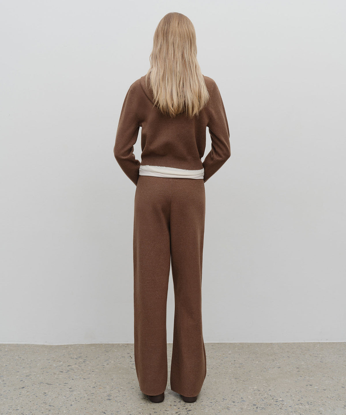 Marithe & Francois Girbaud - Classic Logo Knit Pants (Brown) product image 5 | TRAB K-Fashion Australia