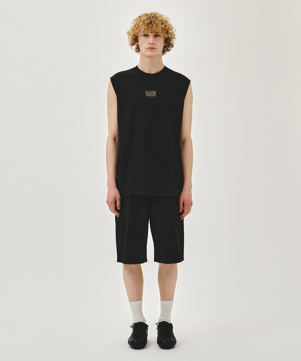 Marithe & Francois Girbaud - Sorona Cool Small Classic Logo Sleeveless (Black) product image 5 | TRAB K-Fashion Australia