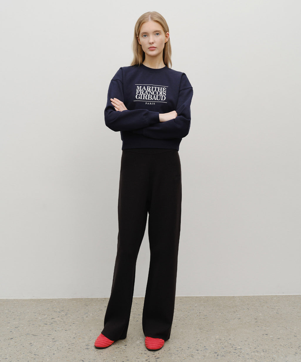 Marithe & Francois Girbaud - Classic Logo Crop Sweatshirt (Navy) product image 5 | TRAB K-Fashion Australia