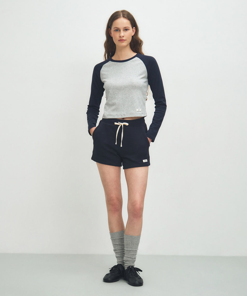 Marithe & Francois Girbaud - Basic Crop Long Sleeve (Heather Gray) product image 5 | TRAB K-Fashion Australia