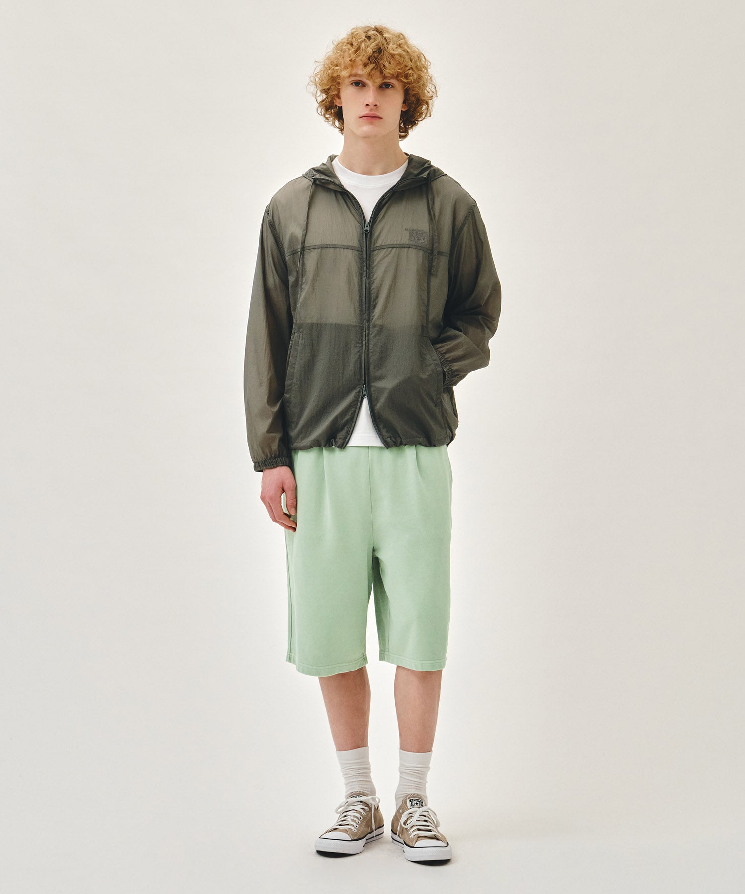 Marithe & Francois Girbaud - Hooded Packable Nylon Jacket (Gray) product image 5 | TRAB K-Fashion Australia