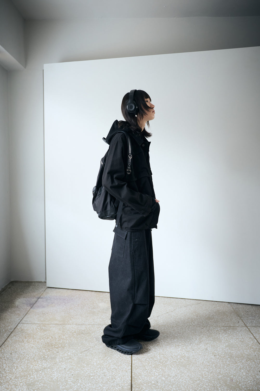 Hatchingroom - 6P Work Jacket V2 Washed (Black) product image 8 | TRAB K-Fashion Australia