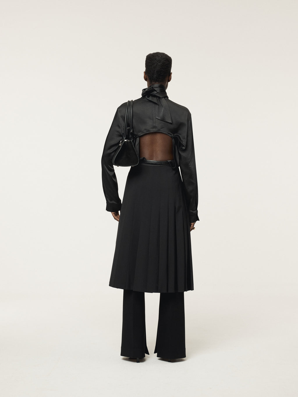Recto - Pleated Wrap Skirt (Black) product image 4 | TRAB K-Fashion Australia