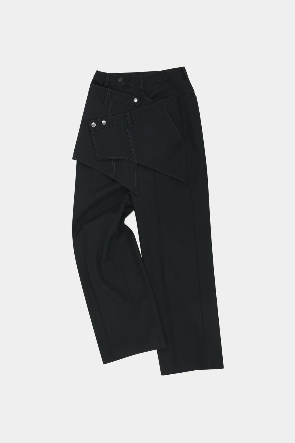Andersson Bell - Crossover Wrap Tailored Trouser (Black) product image 11 | TRAB K-Fashion Australia