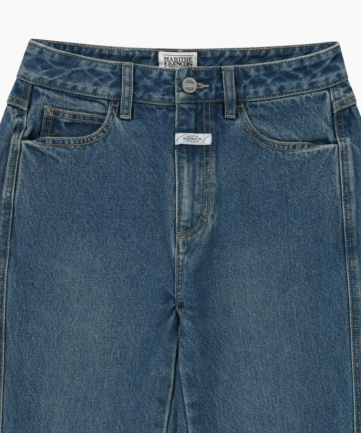 Marithe & Francois Girbaud - [Pre-order – Ships 7 Oct] Panelled Bootcut Denim Pants (Blue) product image 3 | TRAB K-Fashion Australia
