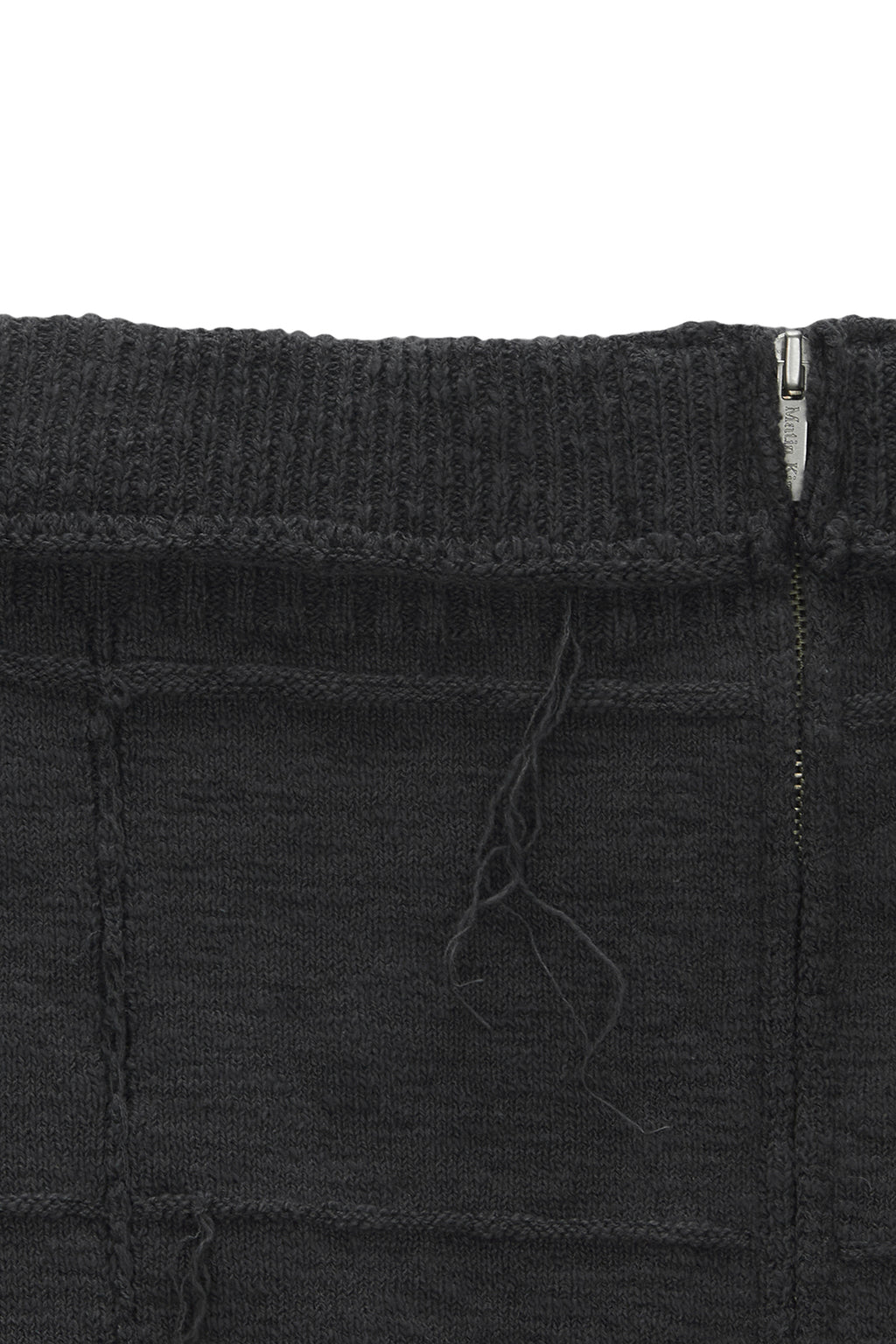 Matin Kim - Natural Damage Zip Up Tube Top (Charcoal) product image 3 | TRAB K-Fashion Australia