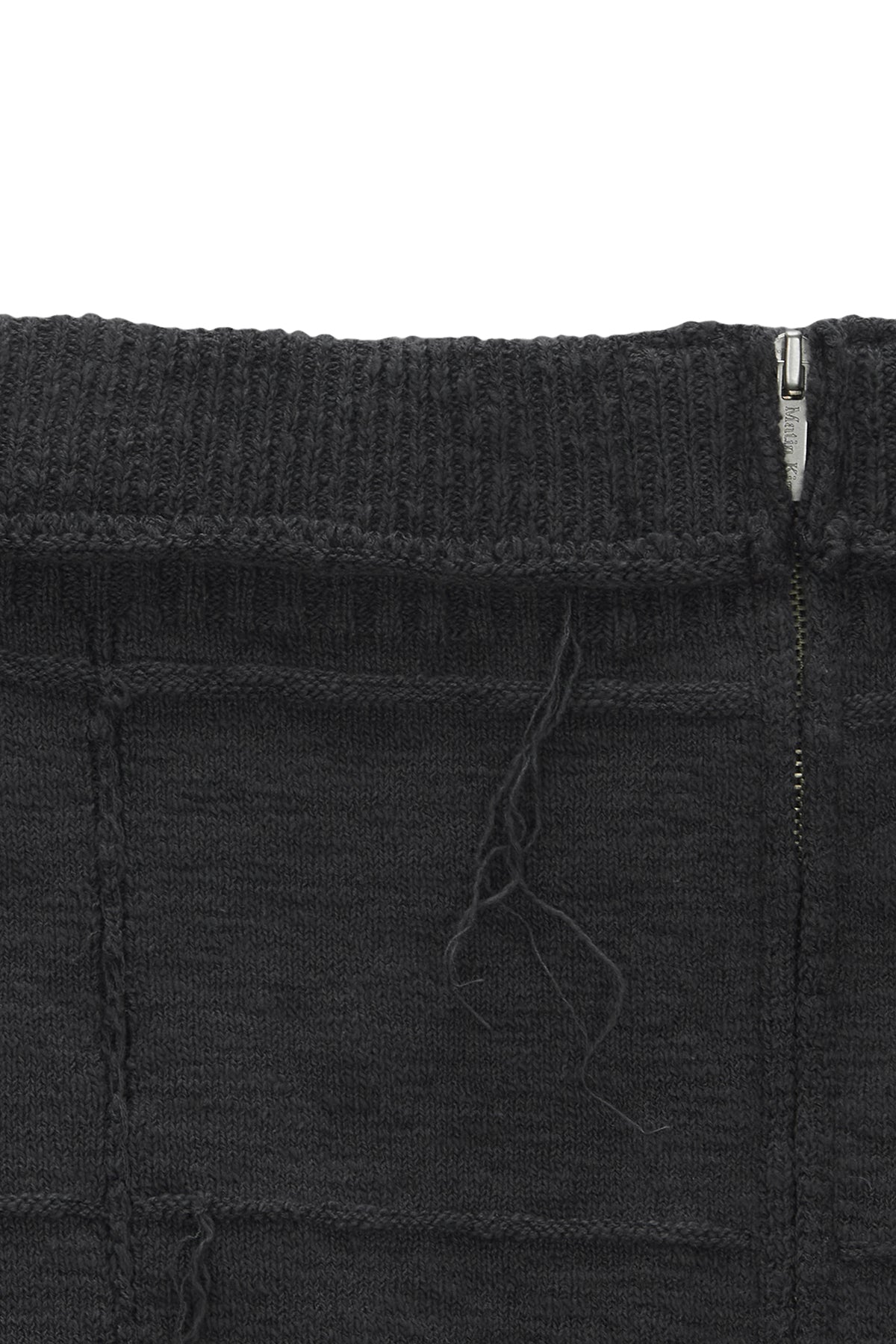 Matin Kim - Natural Damage Zip Up Tube Top (Charcoal) product image 3 | TRAB K-Fashion Australia