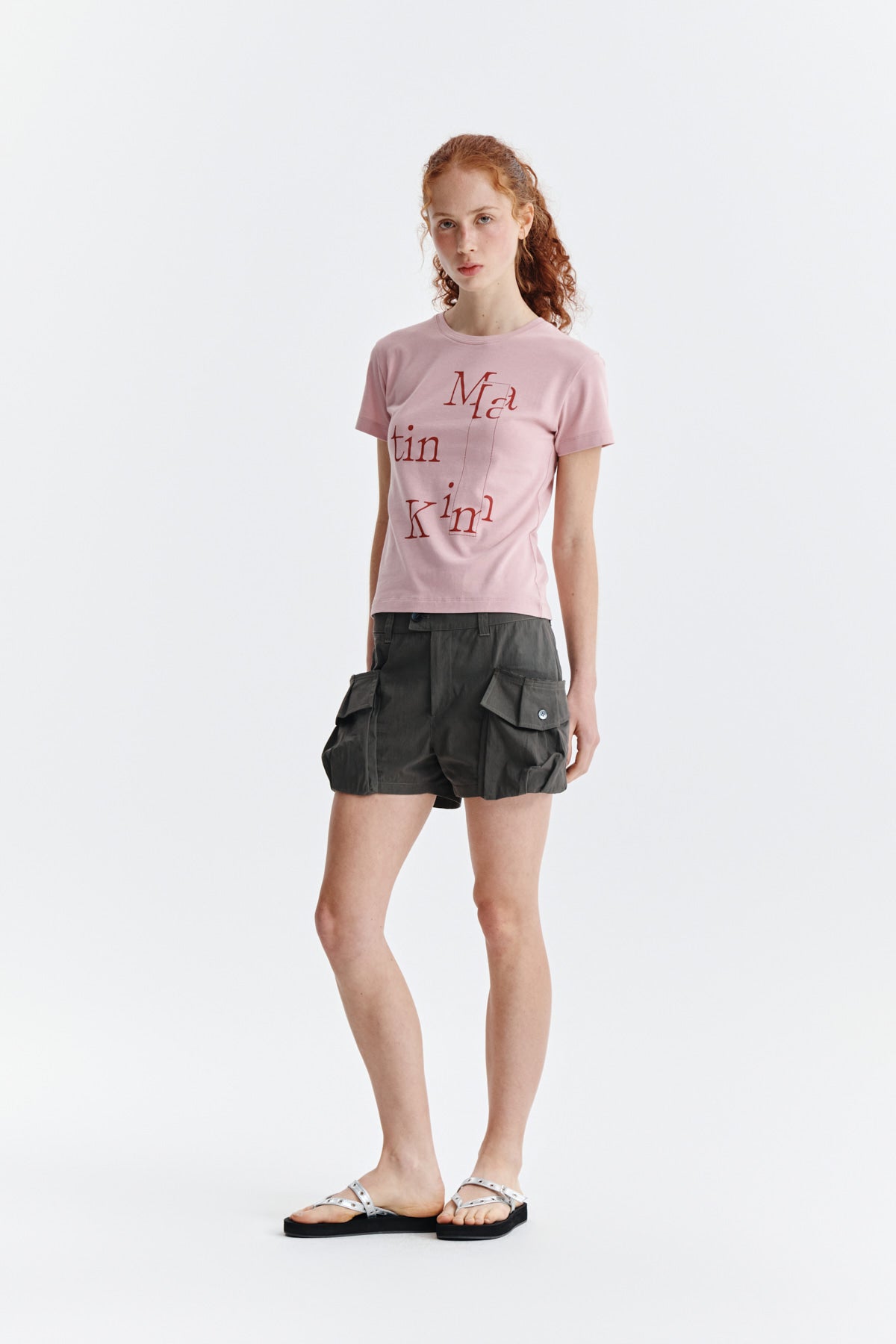 Matin Kim - Patchwork Graphic Printing Logo Top (Pink) product image 8 | TRAB K-Fashion Australia