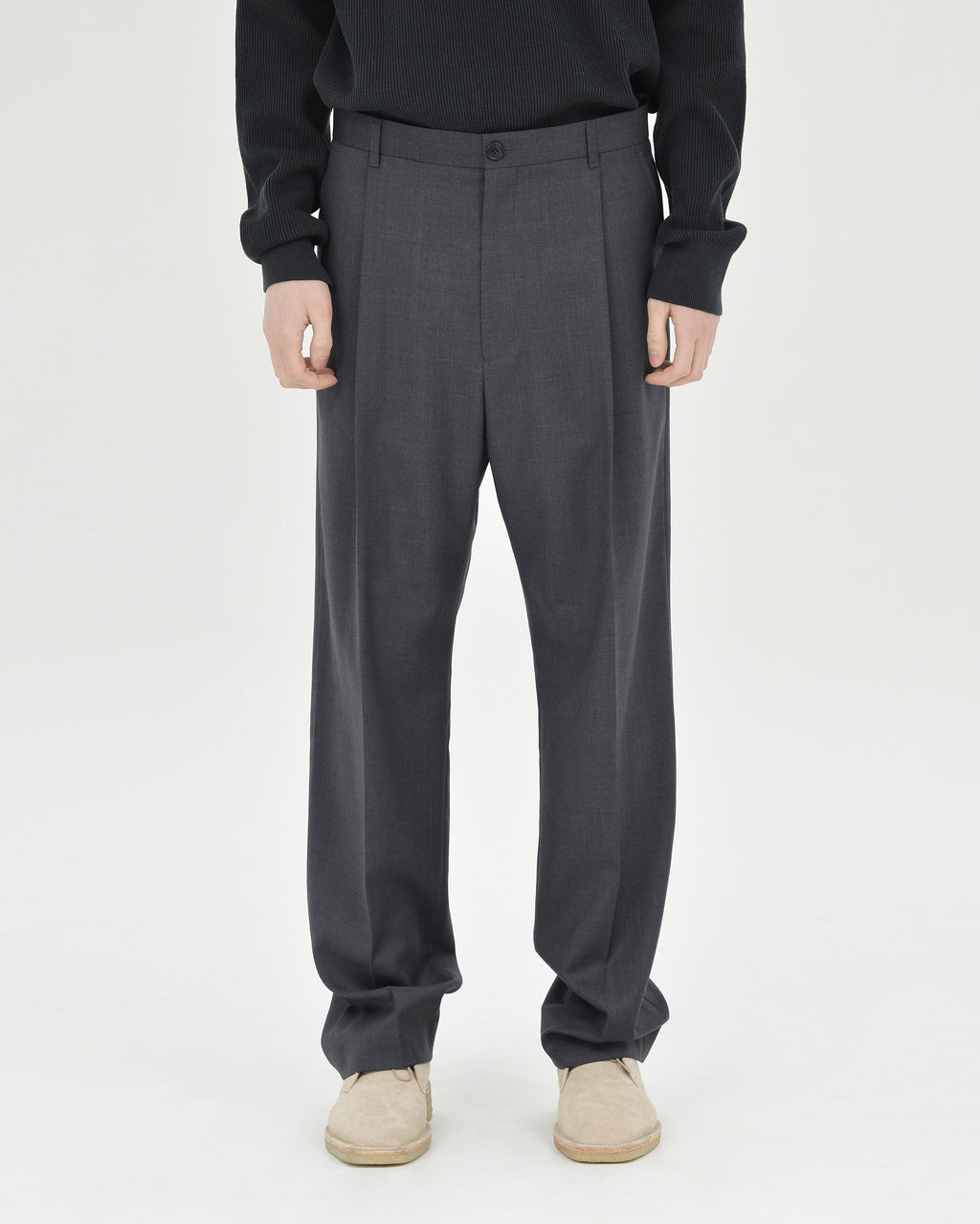 Brownyard - One Tuck Trouser (Charcoal) product image 1 | TRAB K-Fashion Australia