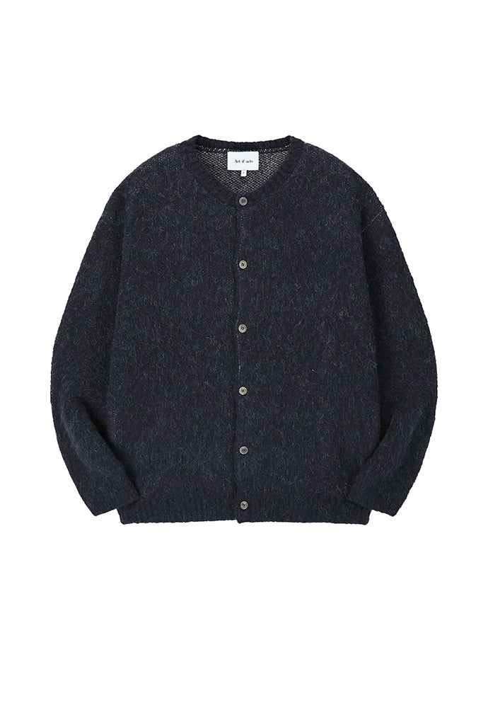 Art if acts - Alpaca Round Neck Cardigan (Dark Navy) product image 6 | TRAB K-Fashion Australia