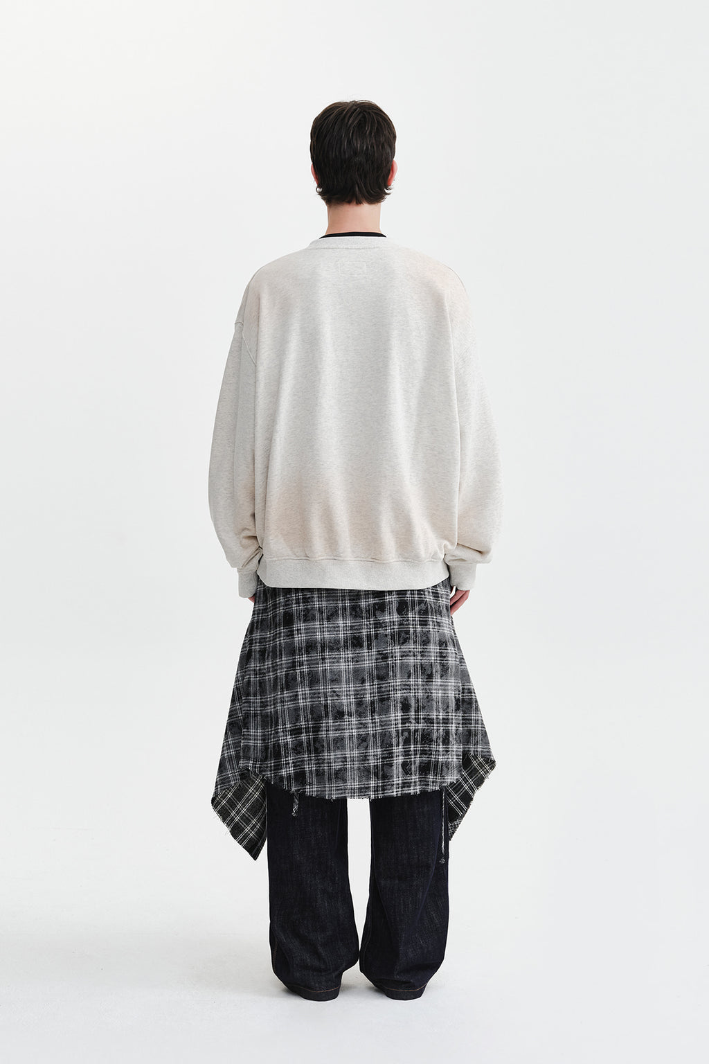 Matin Kim - Vintage Spray Logo Sweatshirt (Light Beige) product image 8 | TRAB K-Fashion Australia