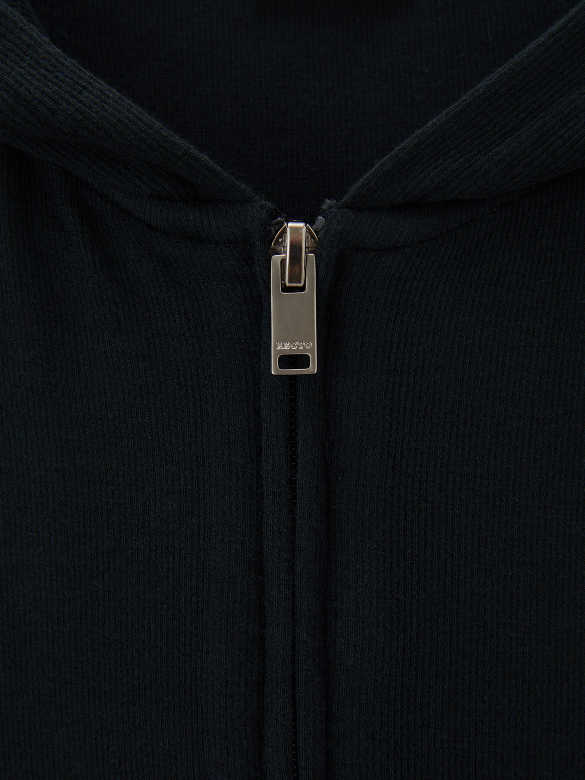 Recto - Wool Tencel Zip Hoodie (Black) product image 3 | TRAB K-Fashion Australia