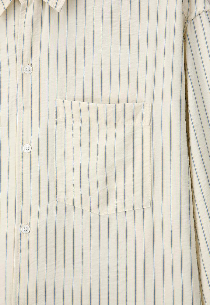 Art if acts - Wrinkle Rayon Shirt (Cream/Liberty Blue) product image 10 | TRAB K-Fashion Australia