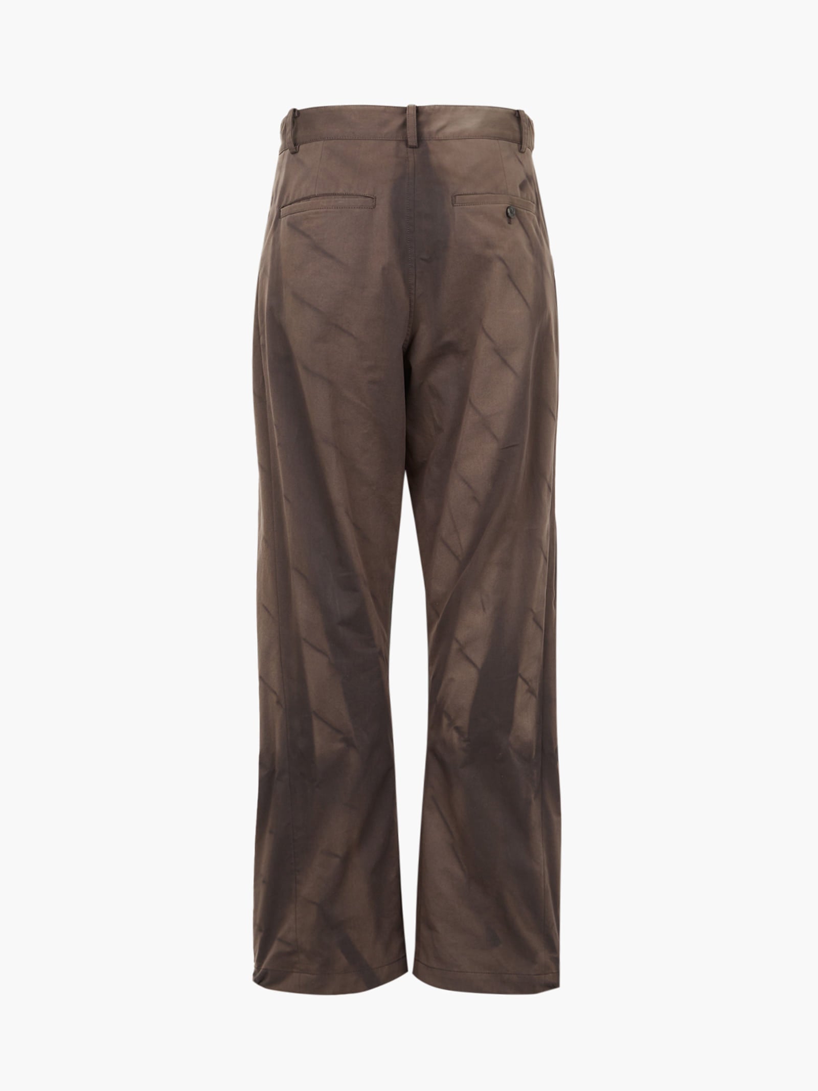 Jiyong Kim - Sun-Bleached Flap Detailed Trousers (Brown) product image 10 | TRAB K-Fashion Australia