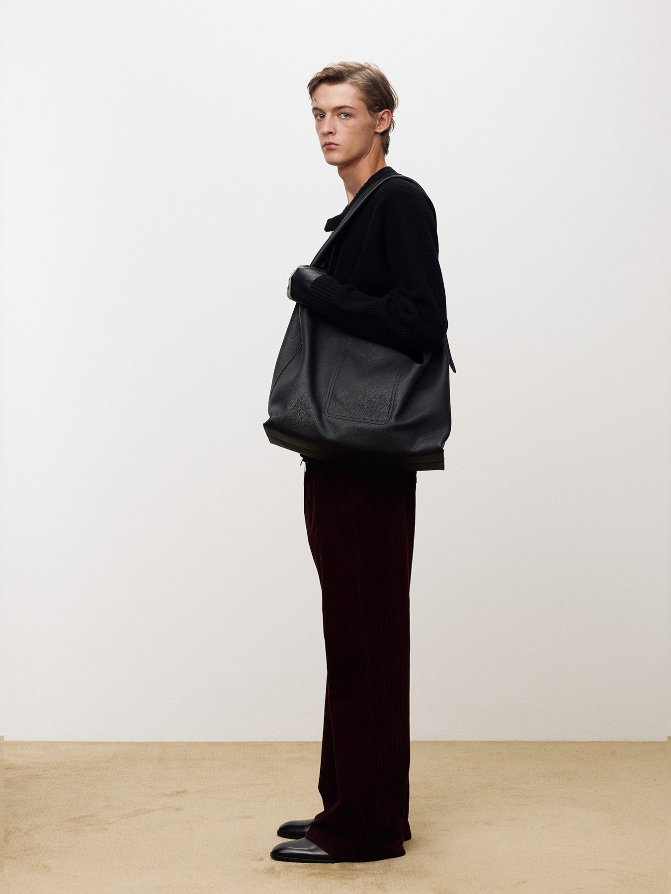 Tonywack - Merino Wool Knitted Zip-Up Jumper (Black) product image 3 | TRAB K-Fashion Australia