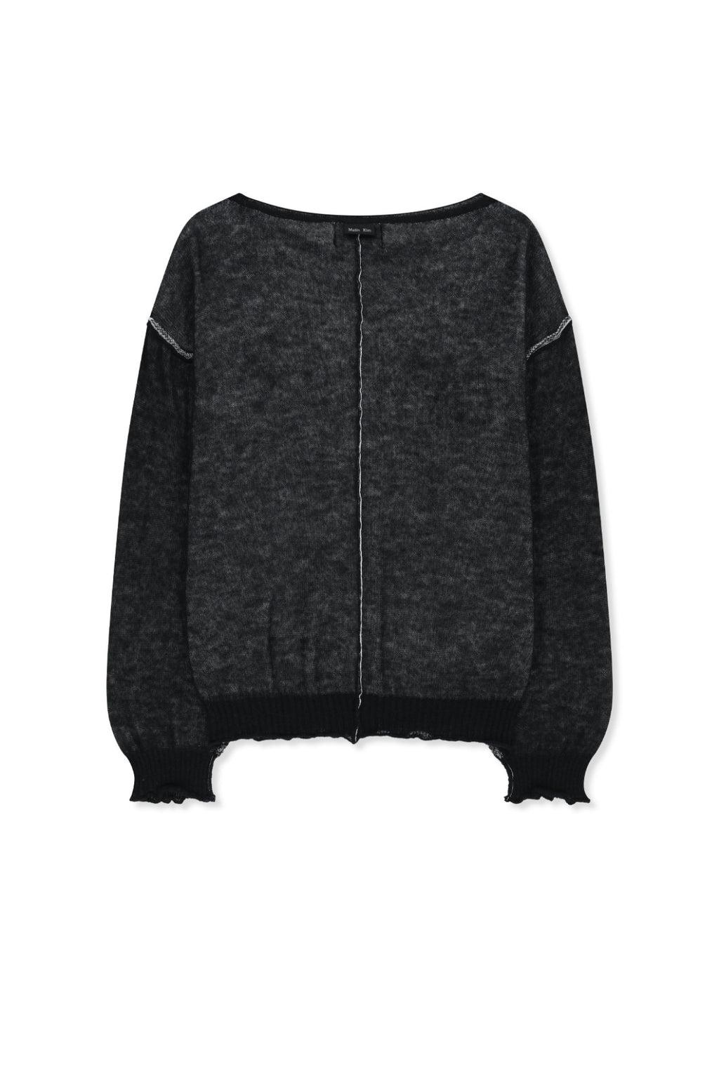 Matin Kim - Matin Dual Tone Knit Pullover (Black) product image 2 | TRAB K-Fashion Australia