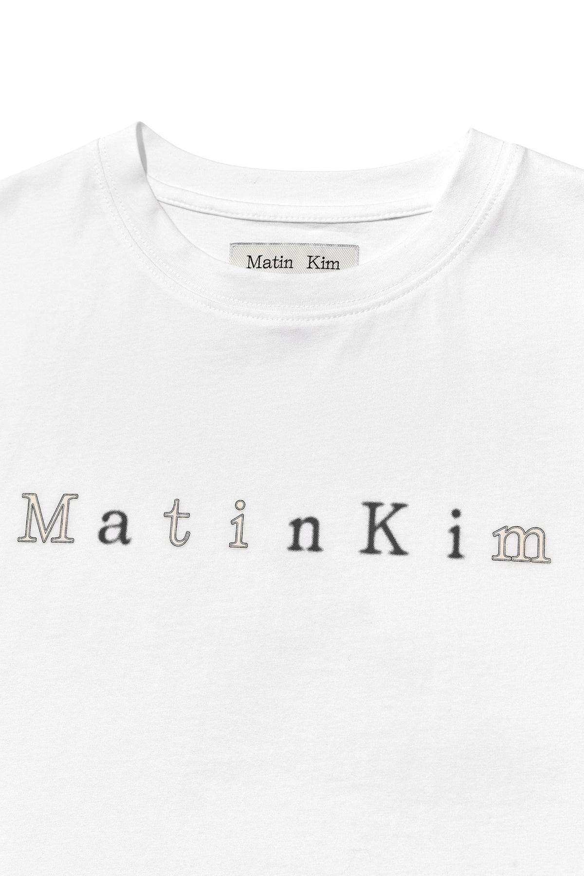 Matin Kim - Sticker Graphic Logo Top (White) product image 3 | TRAB K-Fashion Australia