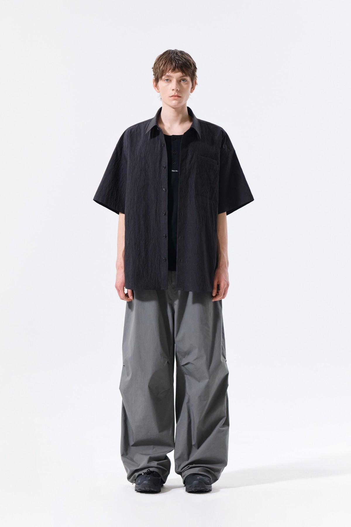 Matin Kim - Strap Belted Pants (Charcoal) product image 6 | TRAB K-Fashion Australia