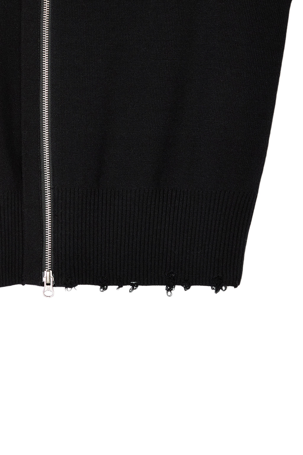 Matin Kim - High Neck Logo Knit Zip Up Vest (Black) product image 5 | TRAB K-Fashion Australia