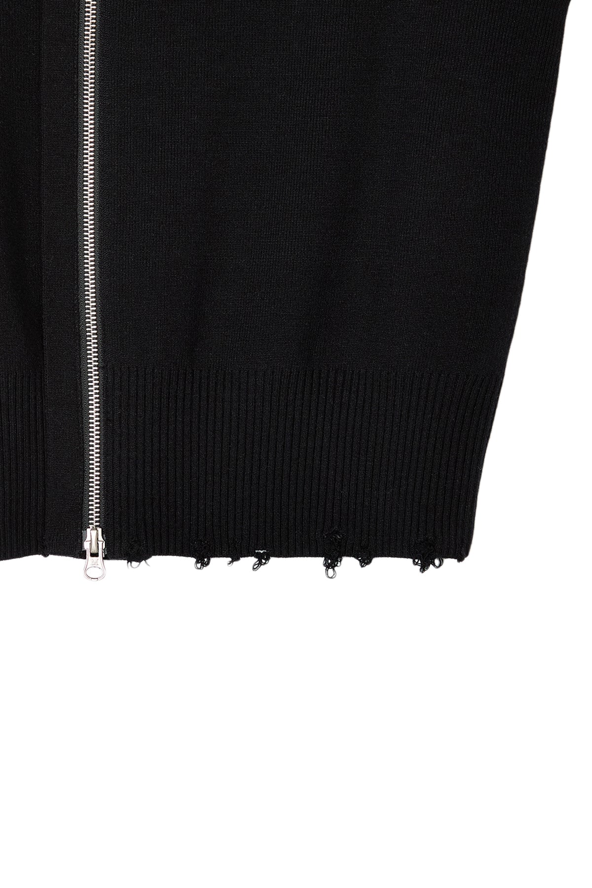 Matin Kim - High Neck Logo Knit Zip Up Vest (Black) product image 5 | TRAB K-Fashion Australia