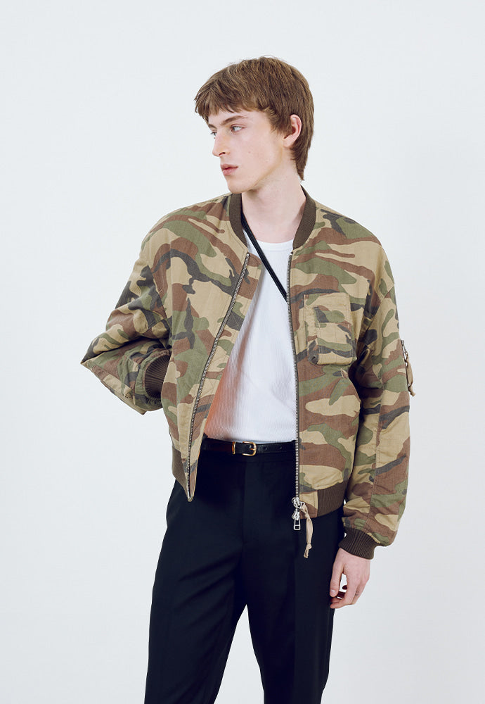 Tonywack - Camouflage Nylon Bomber (Beige/Green) product image 5 | TRAB K-Fashion Australia