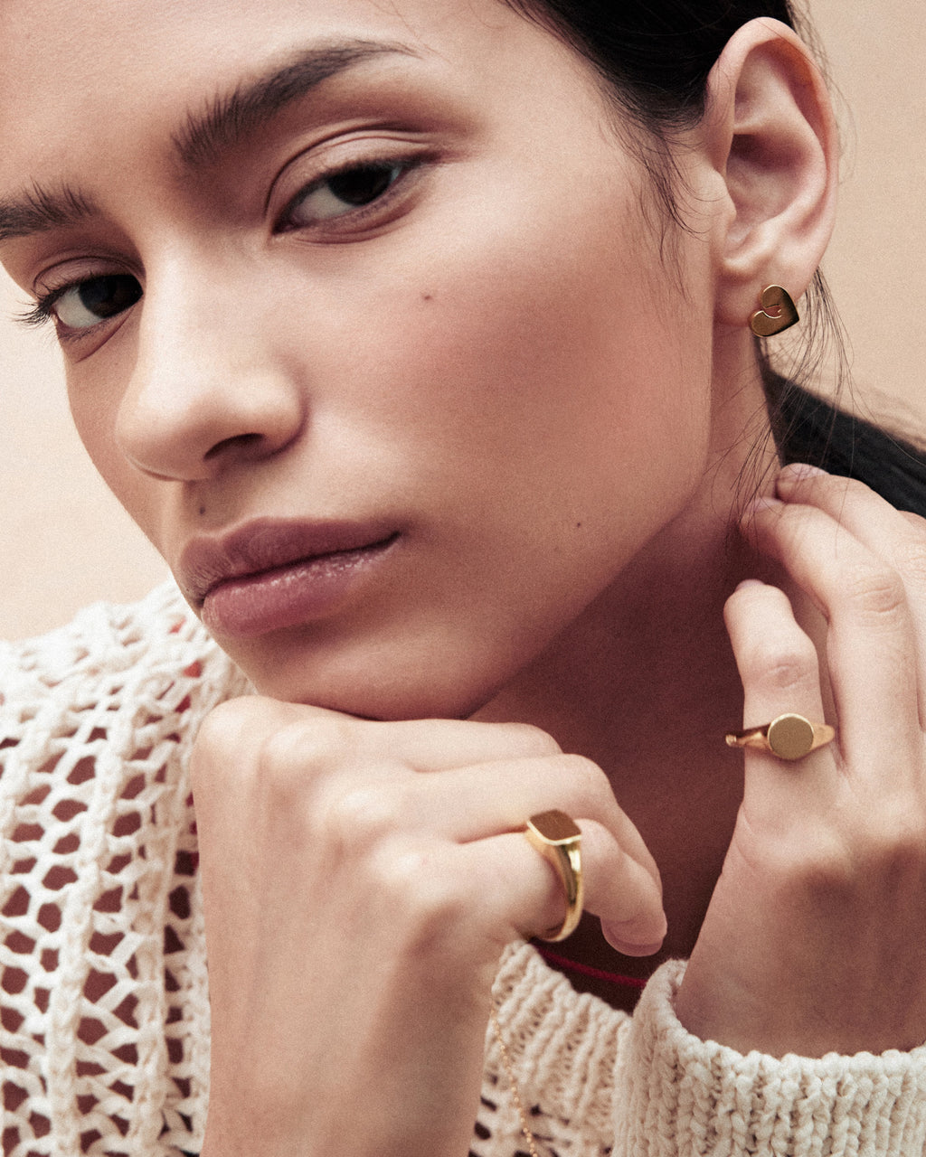 Numbering - Square Signet Pinky Ring #8523 product image 6 | TRAB K-Fashion Australia