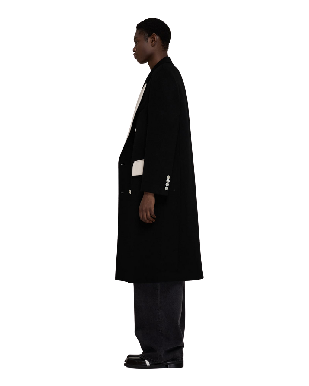Kimhe Kim - Bi Color Double Breasted Coat (Black/Ivory) product image 14 | TRAB K-Fashion Australia