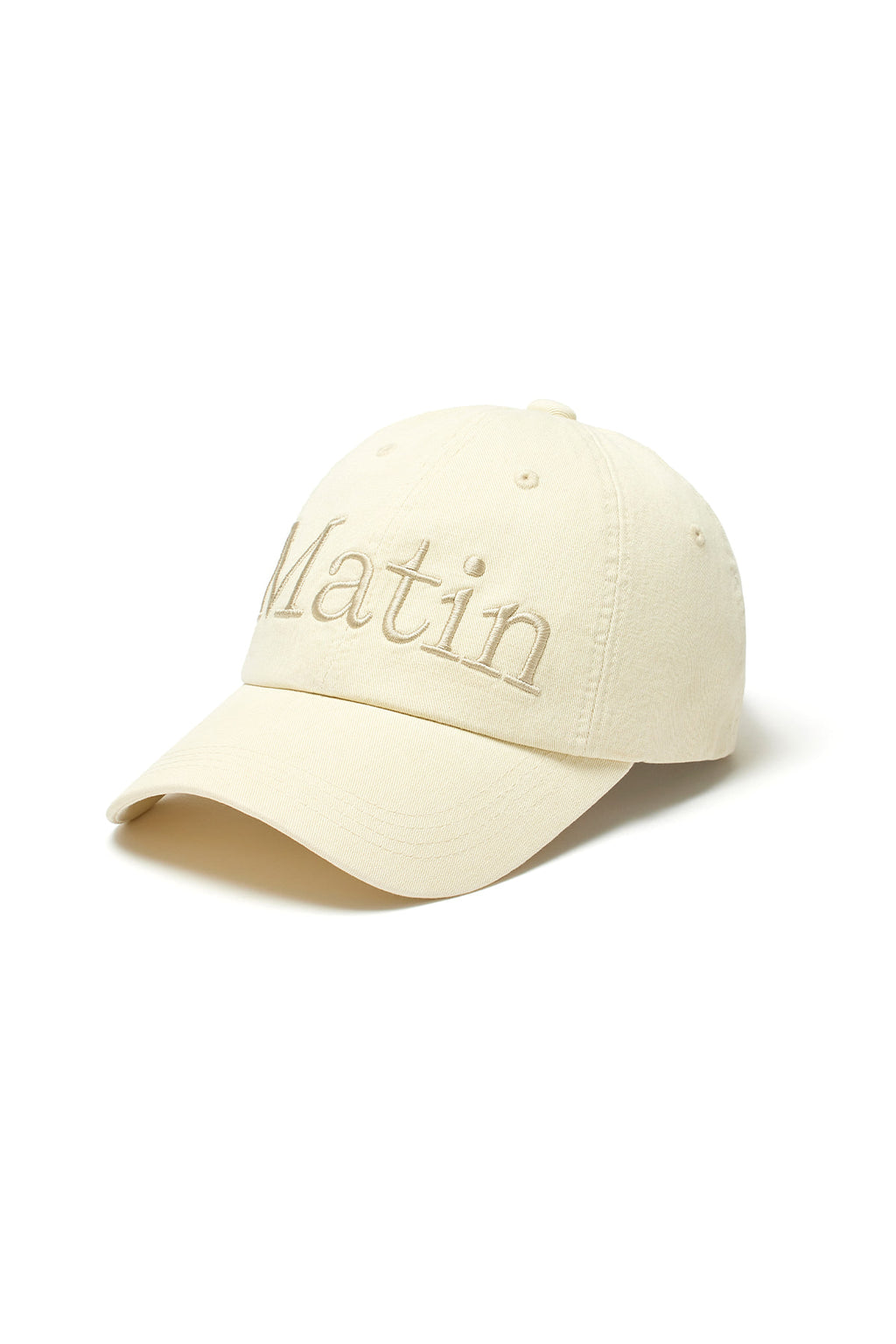 Matin Kim - Matin Logo Washed Ball Cap (Light Beige) product image 6 | TRAB K-Fashion Australia