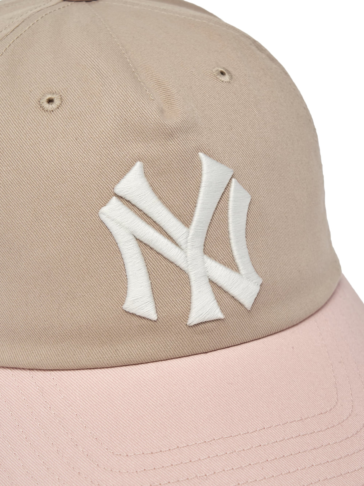 MLB Korea - MLB Q-Fit Color Block Unstructured Ball Cap New York Yankees (Light Beige) product image 6 | TRAB K-Fashion Australia