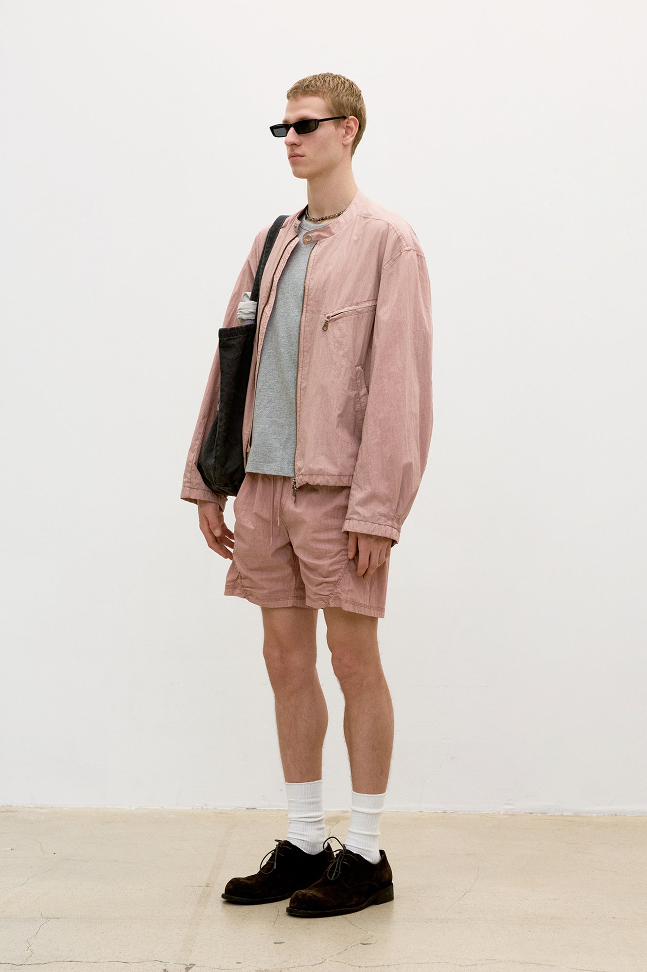 Coor - Garment Dyed Biker Jacket (Washed Dusty Pink) product image 3 | TRAB K-Fashion Australia