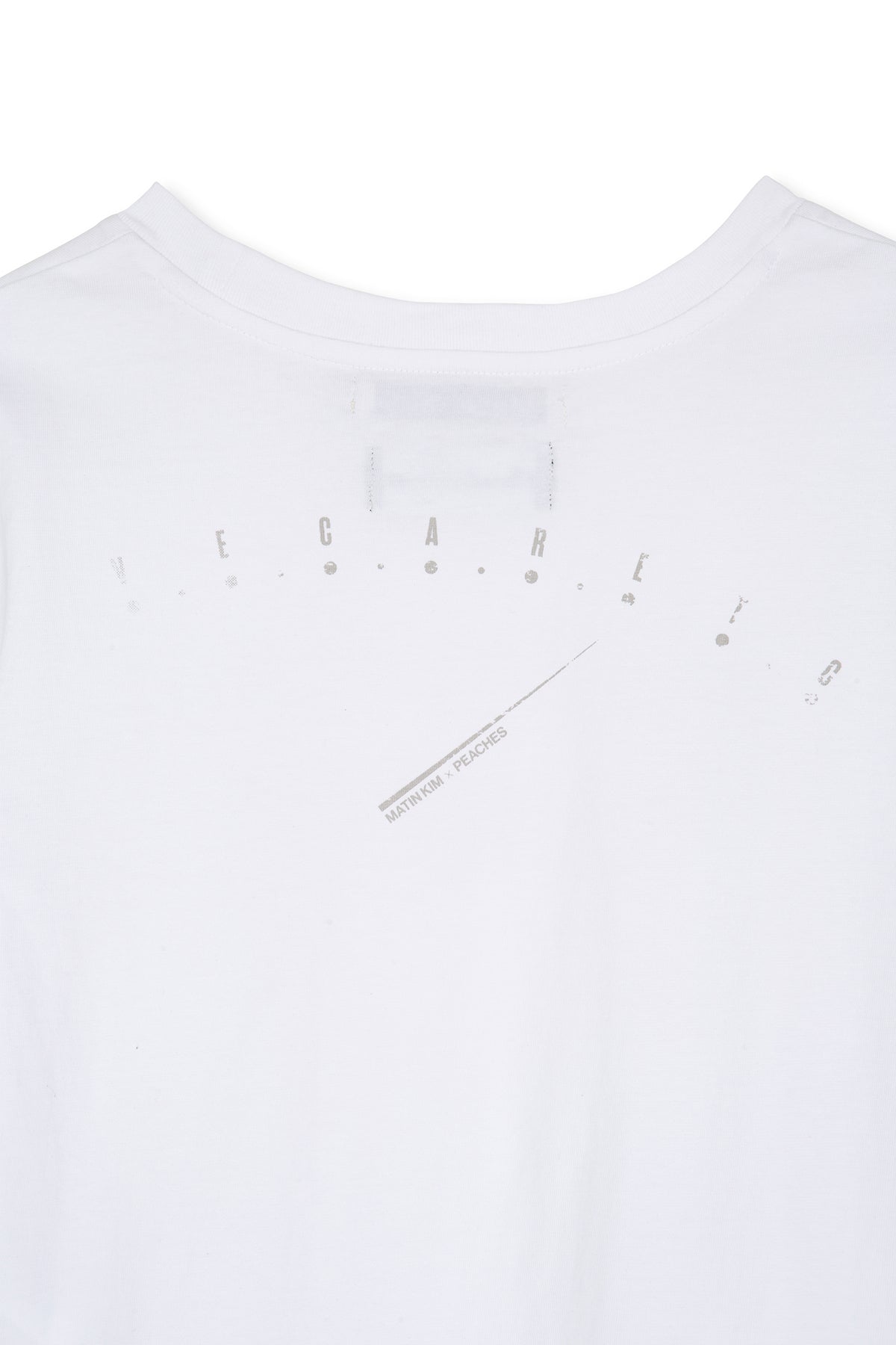 Matin Kim - Peaches Logo Graphic Crop Top (White) product image 7 | TRAB K-Fashion Australia