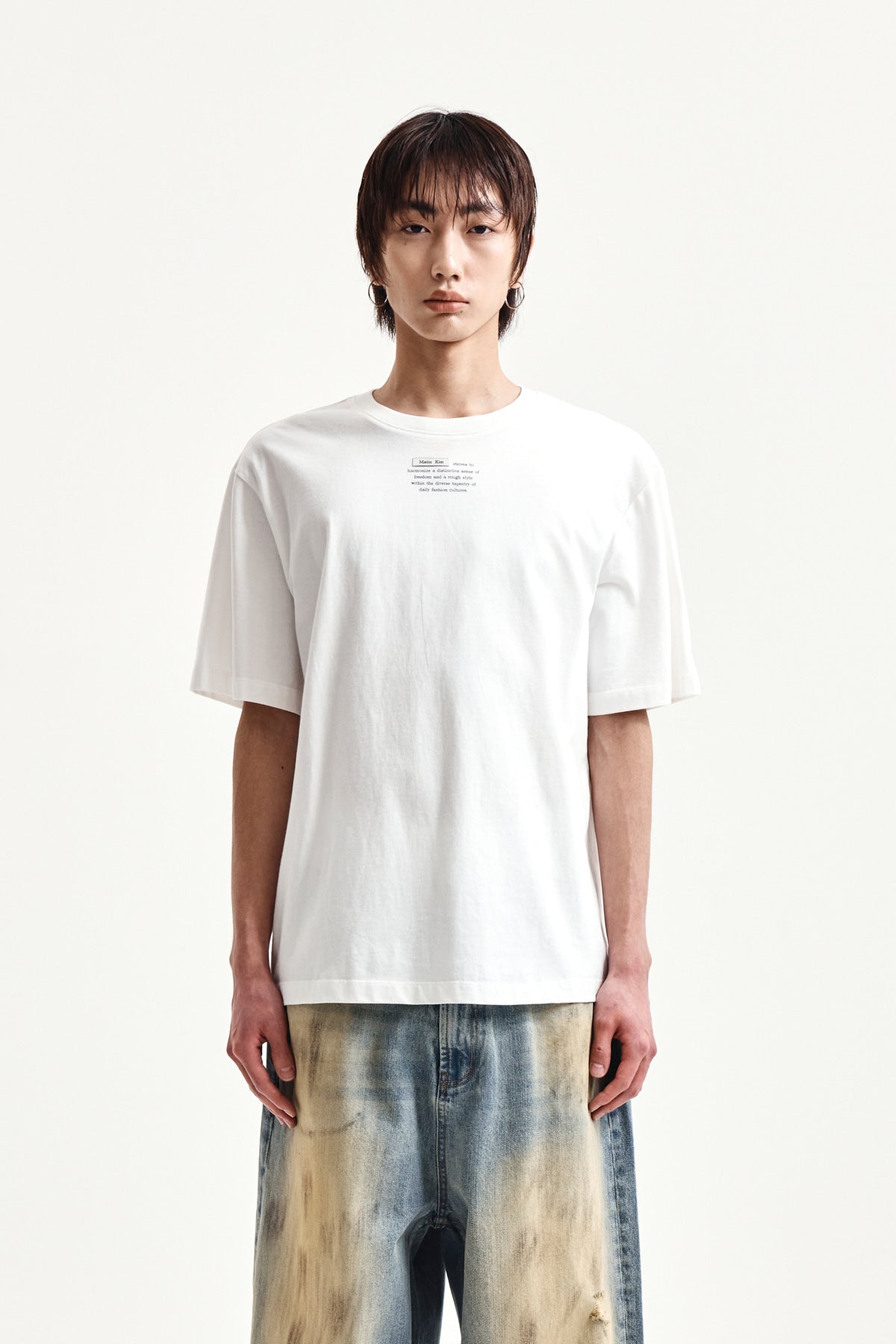 Matin Kim - Label Point Lettering Top (White) product image 5 | TRAB K-Fashion Australia