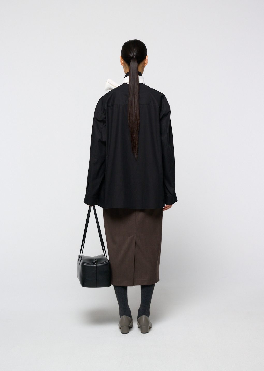 Amomento - Neck shirring shirt (Black) product image 15 | TRAB K-Fashion Australia