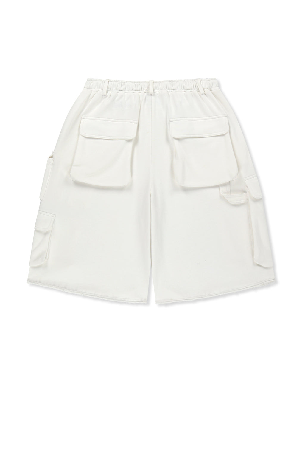 Matin Kim - Terry Utility Pocket Bermuda Pants (White) product image 2 | TRAB K-Fashion Australia