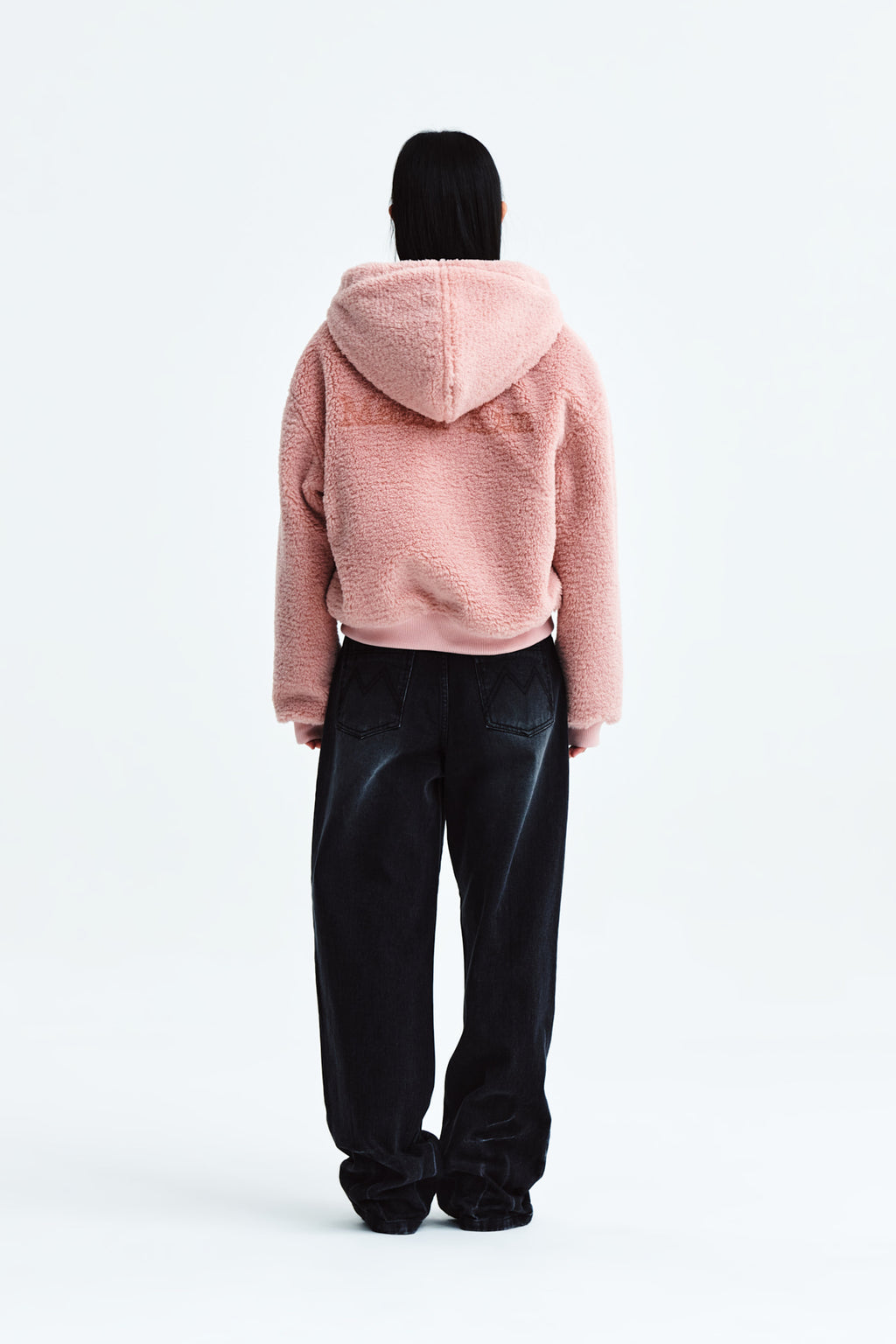Matin Kim - Logo Point Fleece Hoody Jumper (Pink) product image 8 | TRAB K-Fashion Australia