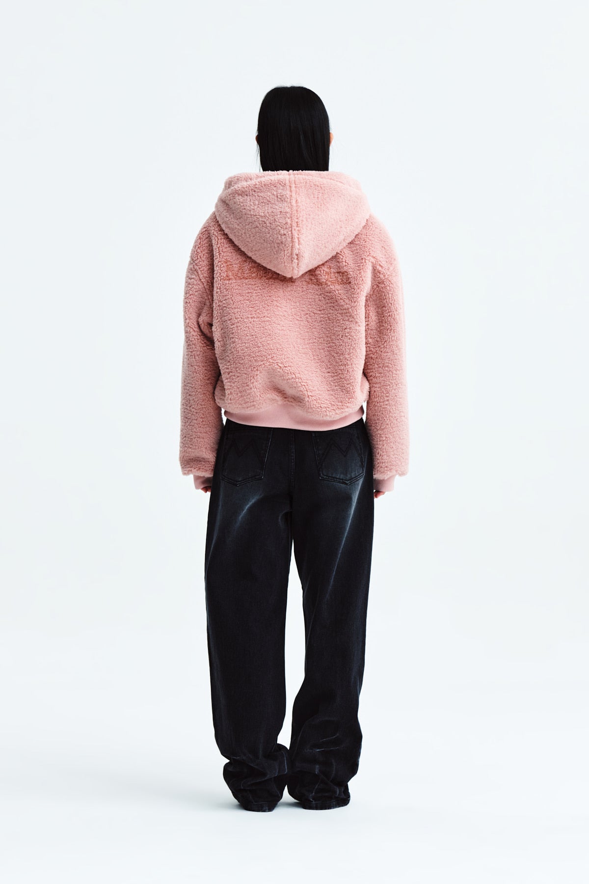 Matin Kim - Logo Point Fleece Hoody Jumper (Pink) product image 8 | TRAB K-Fashion Australia