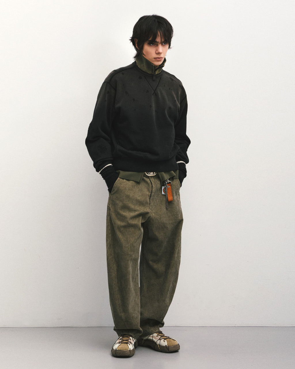 Eastlogue - Cinch Back Curved Pants (Sand Corduroy) product image 4 | TRAB K-Fashion Australia