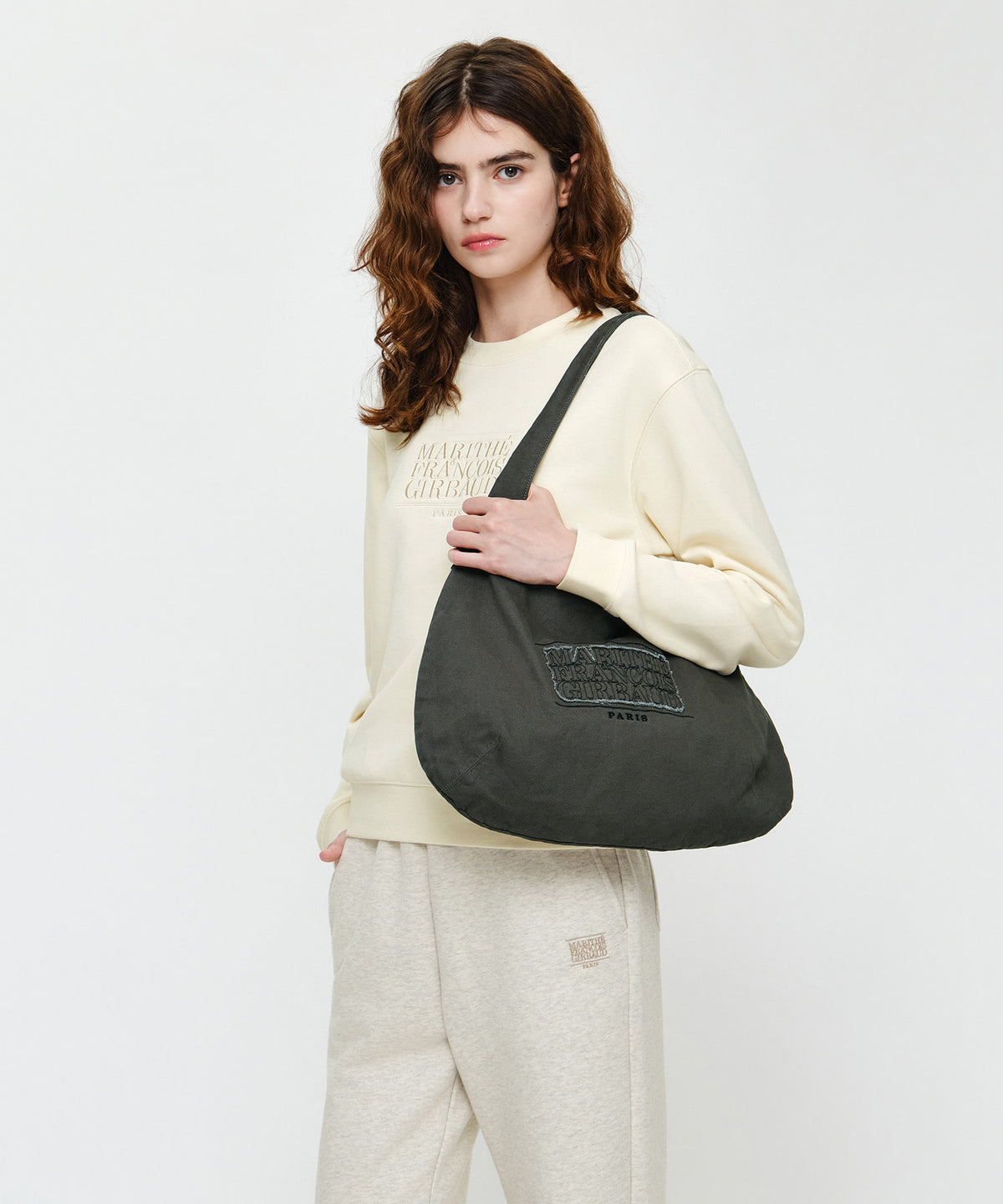 Marithe & Francois Girbaud - Classic Logo Round One Shoulder Bag (Charcoal) product image 6 | TRAB K-Fashion Australia