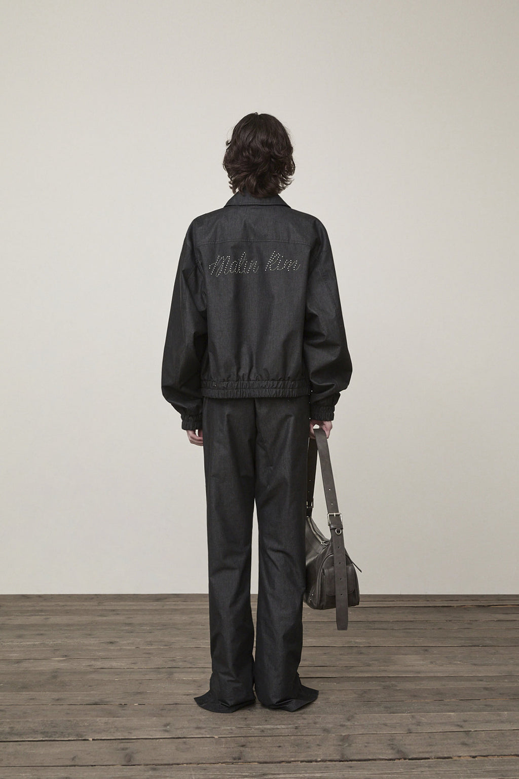 Matin Kim - Back Tuck Detail Denim Like Pants (Black) product image 7 | TRAB K-Fashion Australia
