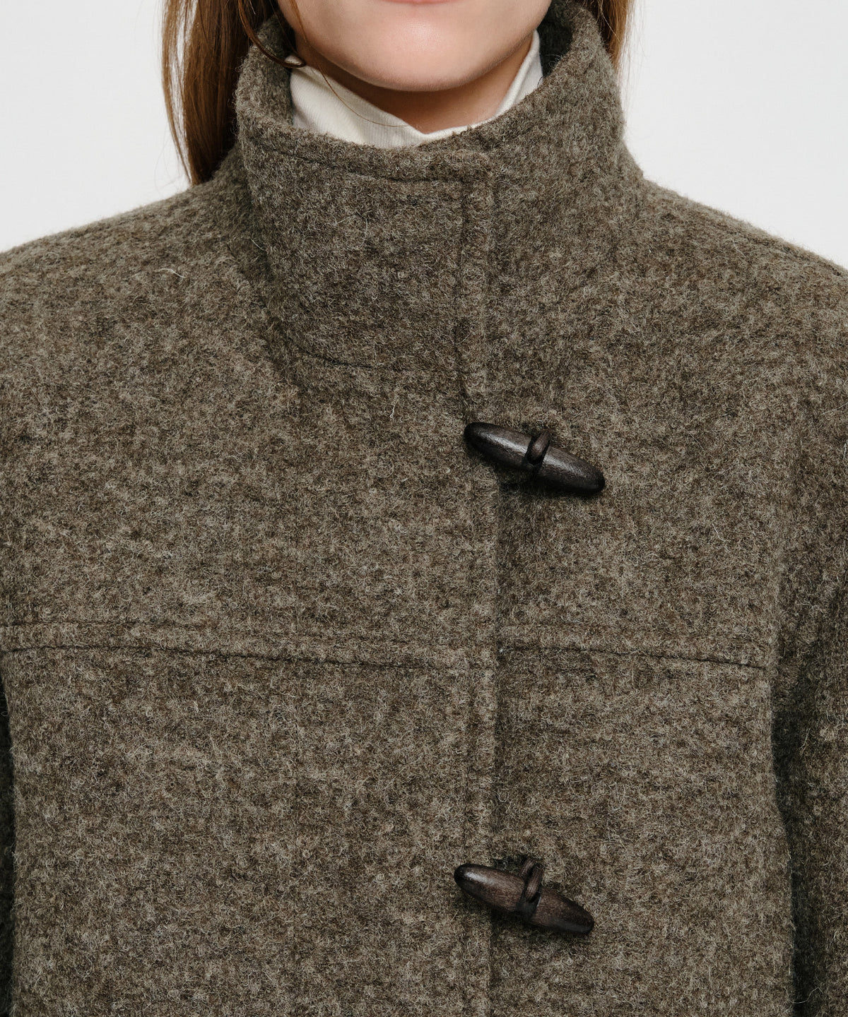 Marithe & Francois Girbaud - High Neck Padded Half Coat (Brown) product image 5 | TRAB K-Fashion Australia