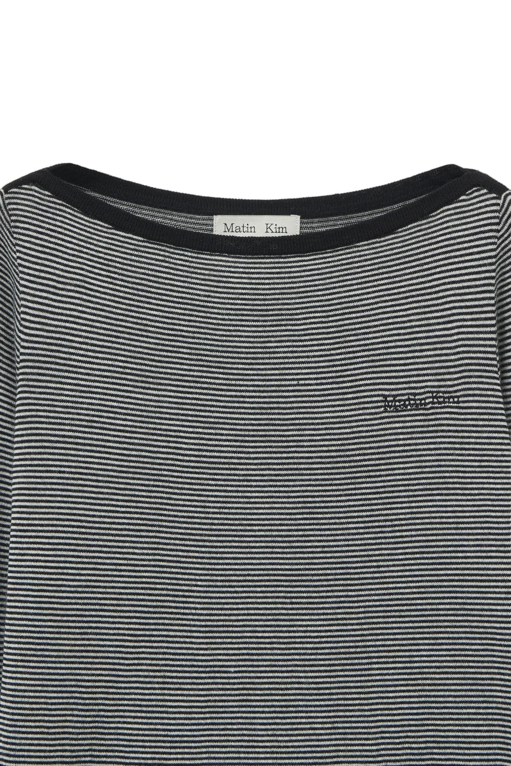 Matin Kim - Essential Boat Neck Knit Top (Black) product image 4 | TRAB K-Fashion Australia