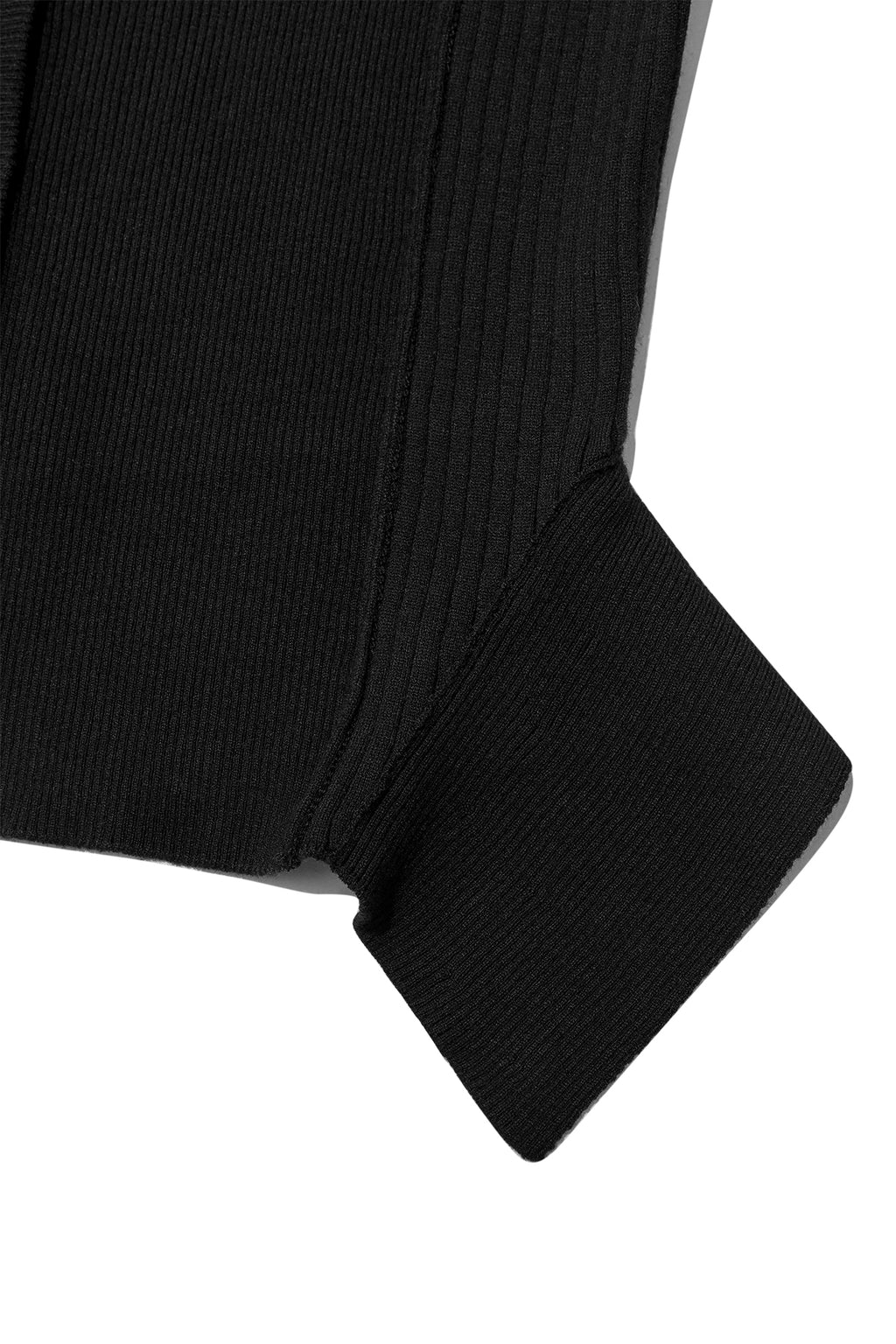 Matin Kim - Unbalance Cut Line Button Cardigan (Black) product image 4 | TRAB K-Fashion Australia