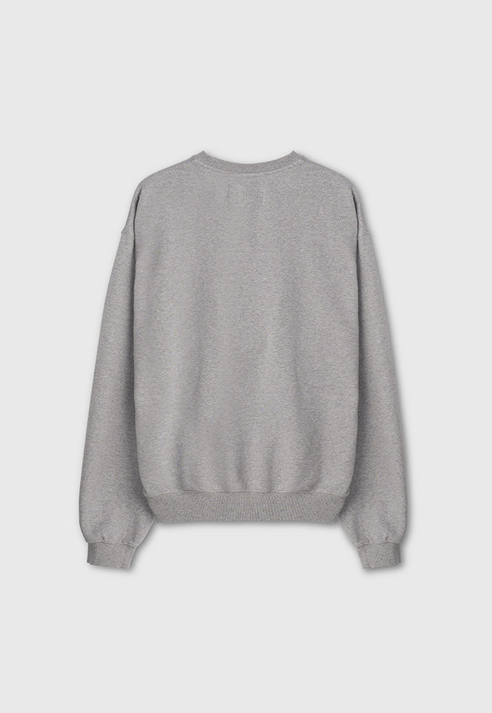 Tonywack - Embroidery Overlap College Sweatshirt (Heather Grey) product image 7 | TRAB K-Fashion Australia